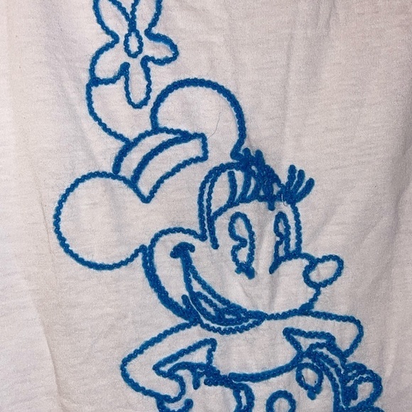 Disney Parks Walt Disney World Embroidered Minnie Mouse White Tank Top size S - Picture 4 of 14
